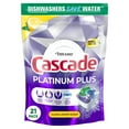 thumbnail image 1 of Cascade Platinum Plus Dishwasher Pods, Dish Detergent ActionPacs, Clean Lemon, 21 Count, 1 of 10