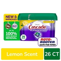 Cascade Platinum Plus Dishwasher Pods Dishwasher Detergent Dish Detergent Soap Lemon 26 ct - Pack of 1