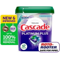 Cascade Platinum Plus Dishwasher Pods, Dishwasher Detergent, Dish Detergent Soap, Mountain, 47 Count