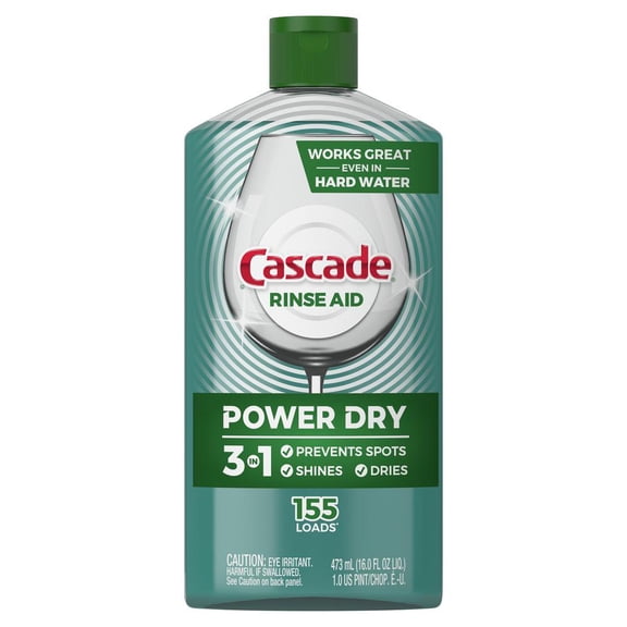 Cascade Power Dry Dishwasher Rinse Aid - 16 oz- Pack of 2