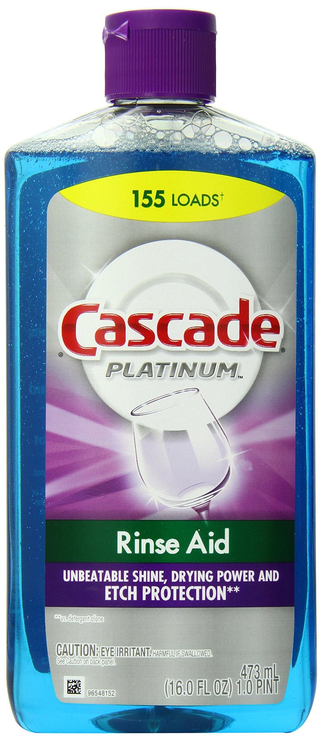 Cascade Rinse Aid Platinum Dishwasher Agent, Regular, 16 Fluid Ounce