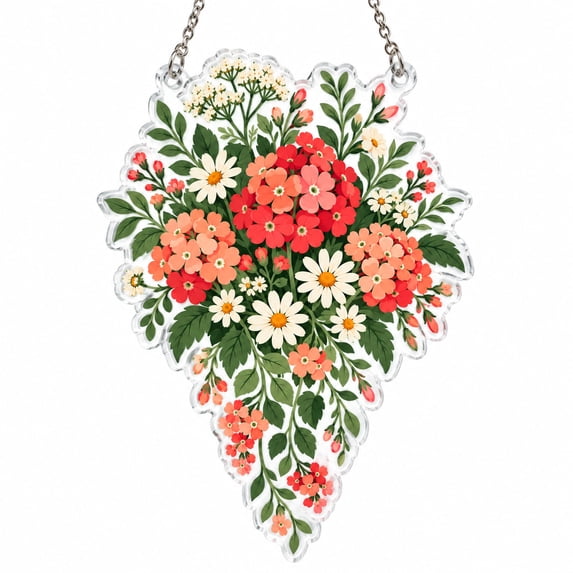Weave Spring Cascade Verbena Acrylic Suncatcher Ornament for Kitchen Window, Spring ...