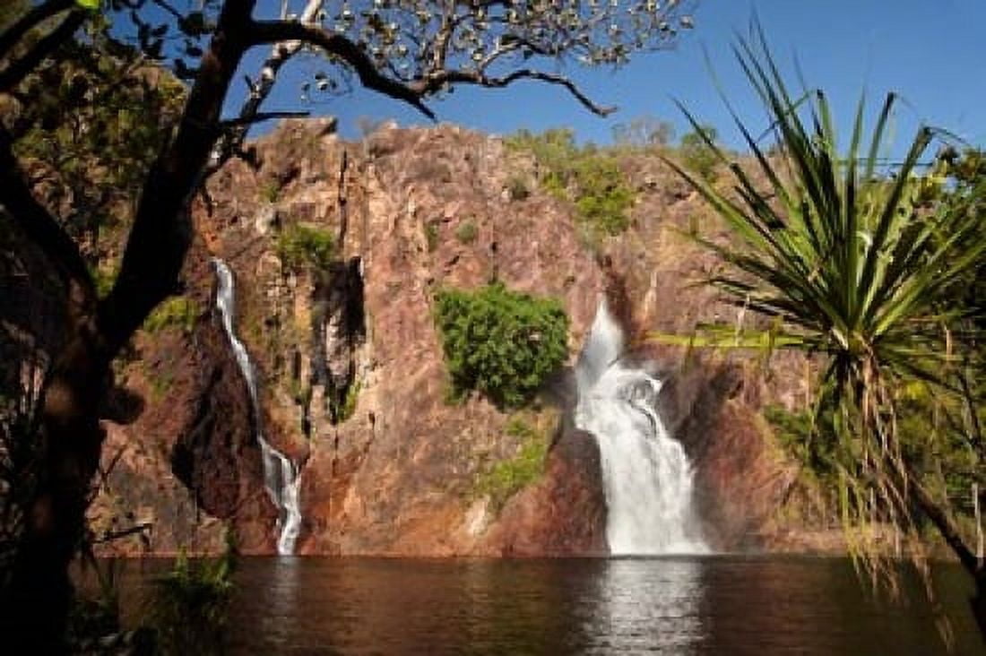 Cascade of Wangi Falls Litchfield National Park Northern Territory Australia Canvas Art - David Wall DanitaDelimont (36 x 24)