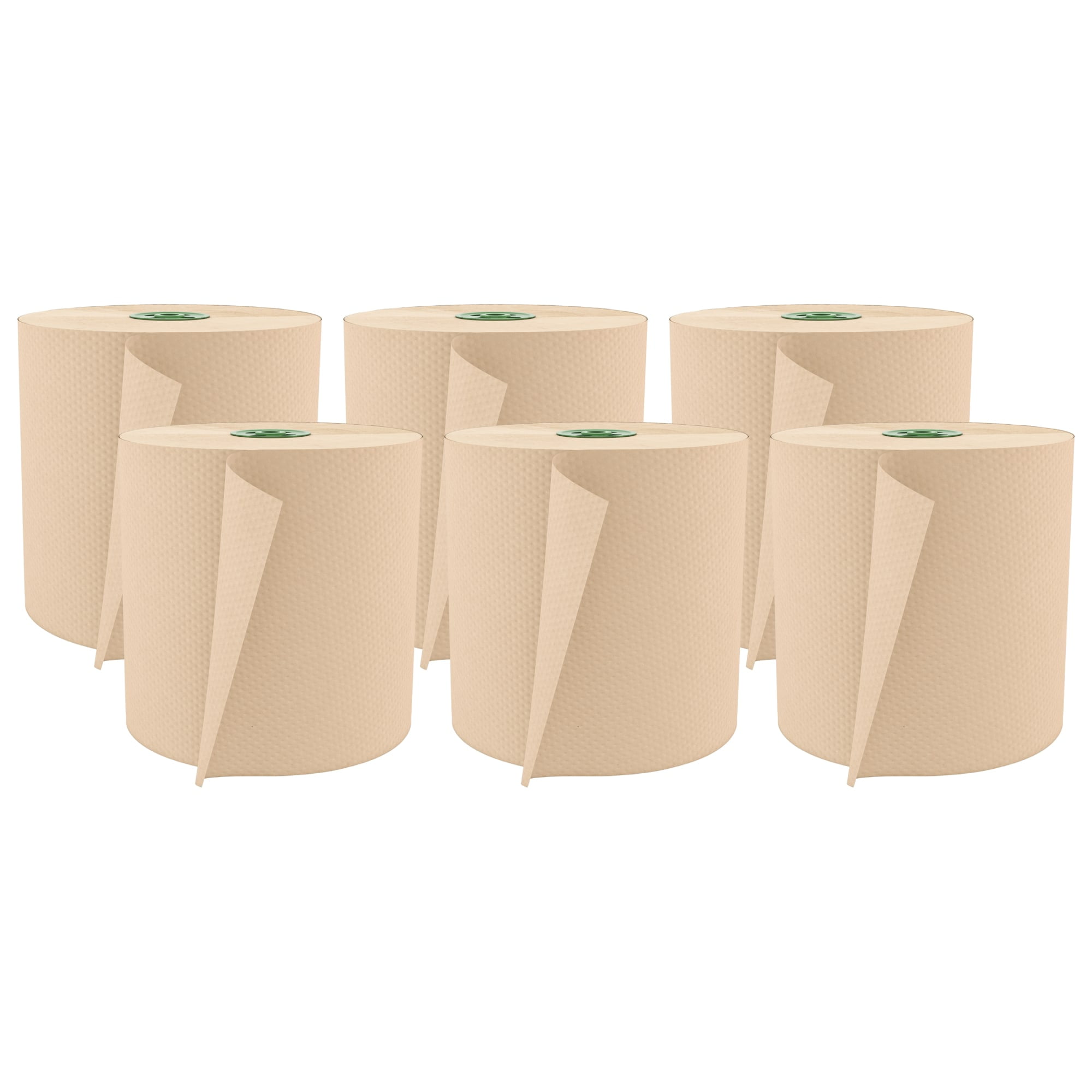 Cascades® 100% Recycled Hardwound 1-Ply 7 1/2" Roll Towel For Tandem®, 775', Moka, 6 Rolls Per Case