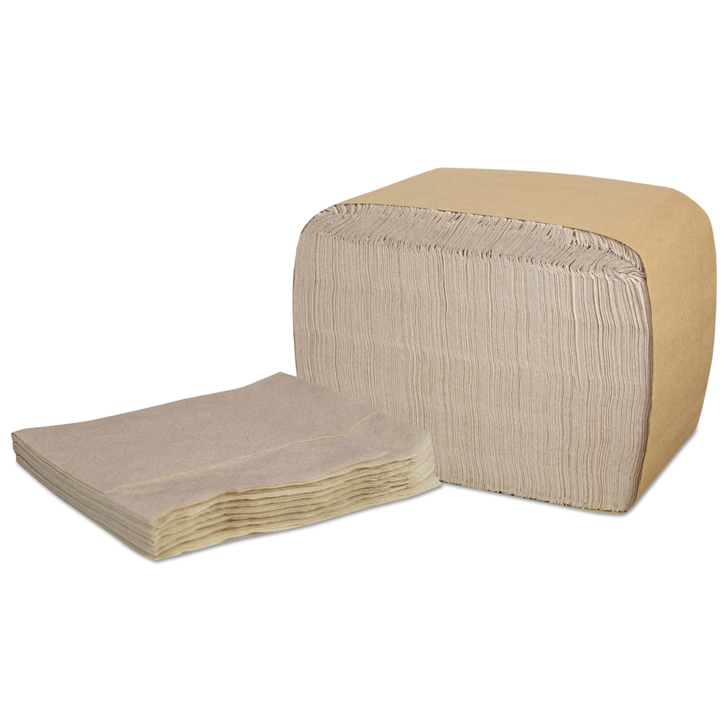 Cascades North River ServRite Dispenser Napkins,1Ply,6 1/2 x 5,Natural,375/Pk, 6000/Crtn