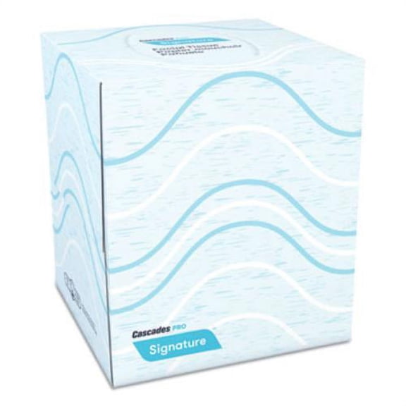 Cascades PRO Signature Facial Tissue 2-Ply White Cube 90 Sheets/Box 36 Boxes/Carton F710