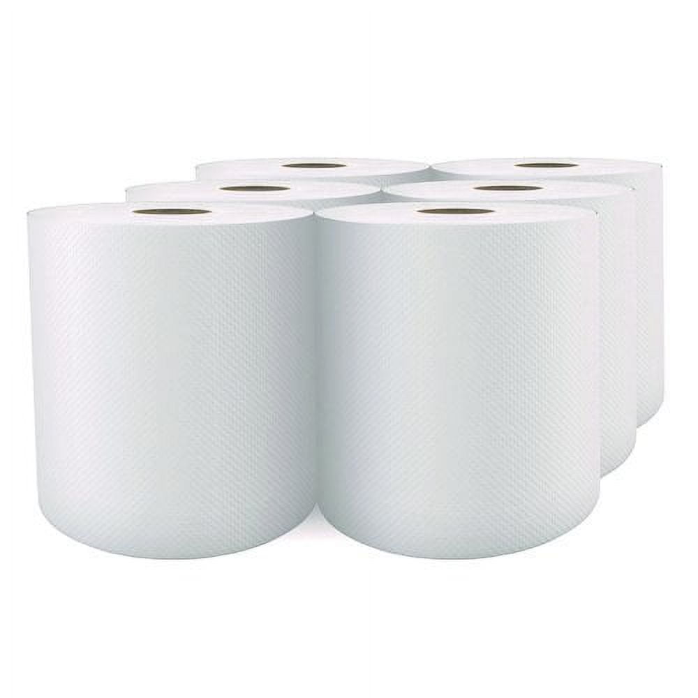 Cascades Select Roll Paper Towels, 1-Ply, 7.88" x 1,000 ft, White, 6/Carton