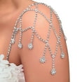 thumbnail image 1 of Cascades Sleeves (Silver) Rhinestone Dress Straps | by PIN STRAPS, 1 of 4