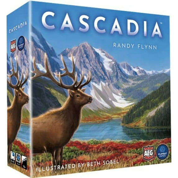 AEG Cascadia Award-Winning Board Game - Nature Corridors & Wildlife, Ages 10+, 1-4 Players, 30-45 Min