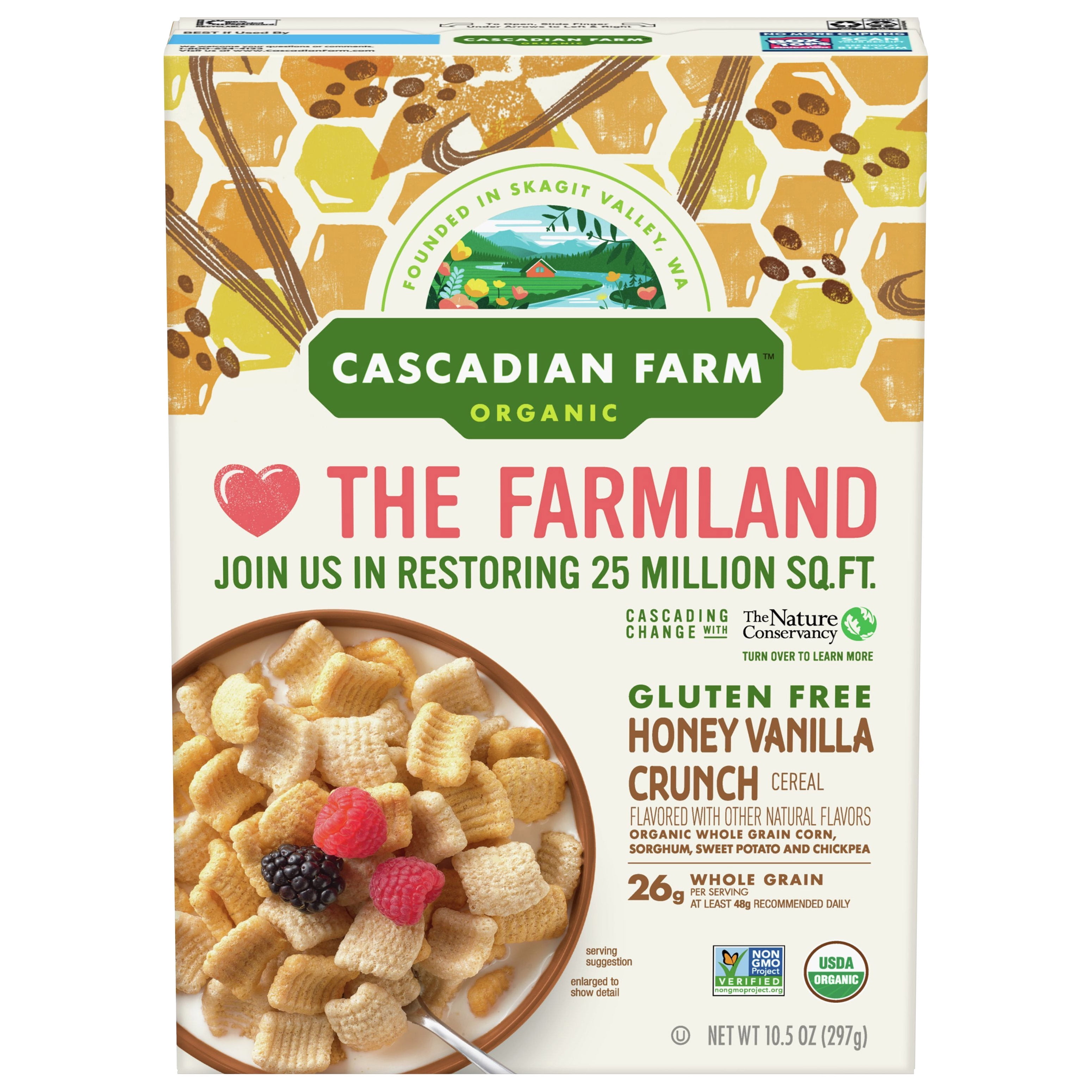 Cascadian Farm Cereal Honey Vanilla Crunch 10.5 oz (Pack Of 12)