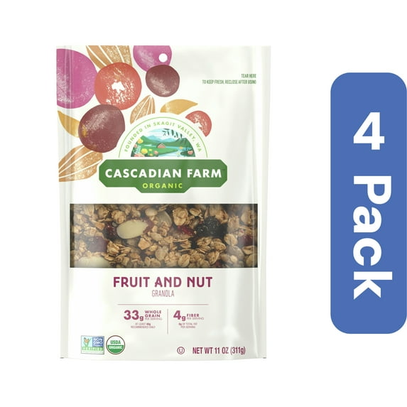 Cascadian Farm Granola Fruit and Nut 11 oz (Pack Of 4)