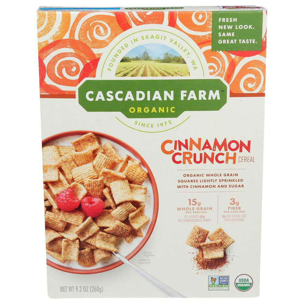 Cascadian Farm Organic Cereal, Crunchy Cinnamon - 10.7 oz (Pack of 10) main image 1