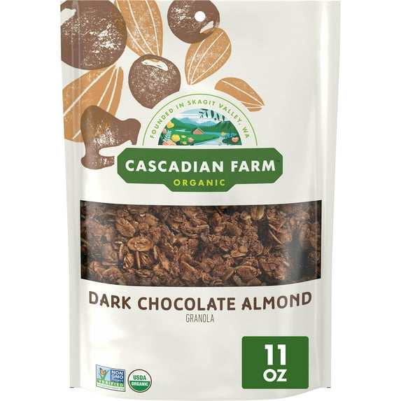 Cascadian Farm Organic Dark Chocolate Almond Granola (Pack of 24)