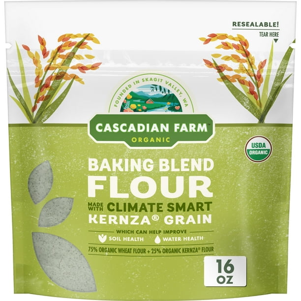 Cascadian Farm Organic Flour, Kernza Grain Baking Flour Blend, 16 oz