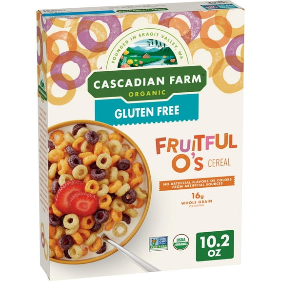 Cascadian Farm Organic Fruitful O's Cereal, Gluten Free, 10.2 oz.