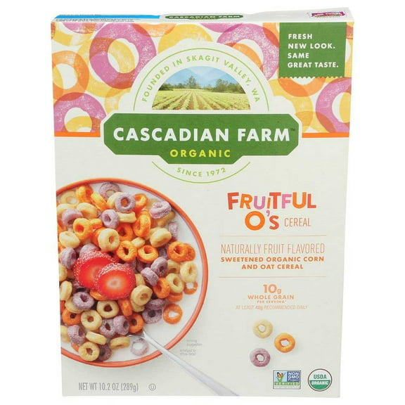 Cascadian Farm Organic Fruitful Os Cereal, 10.2 Ounce -- 10 per case.