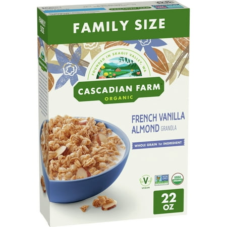 product image of Cascadian Farm Organic Granola, French Vanilla Almond Cereal, 22 oz