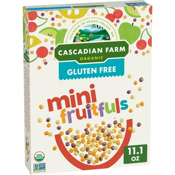 Cascadian Farm Organic Mini Fruitfuls, Gluten Free Cereal, Non-GMO, 11.1 oz