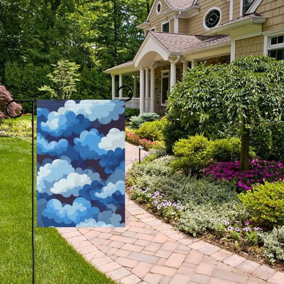 Cascading Blue Clouds Garden Flag 12x18 inch Double Sided Outside Yard Decorations for Home Outdoor