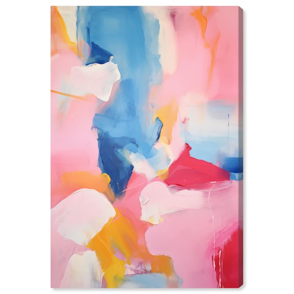Cascading Colors Canvas Modern Color Abstract by Art Remedy, Gallery Wrapped, 16" x 24"