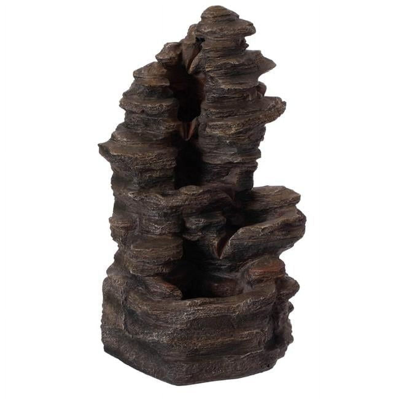 Cascading Electric Powered 8-Tier Rock Water Fountain 24' for Indoor and Outdoor Use