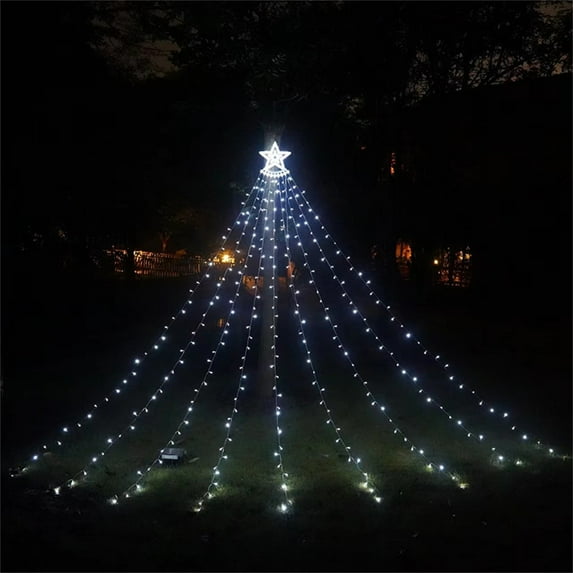 Cascading Twinkle Lights For Christmas Tree,Solar Energy Led Twinkle Tree,Twinkle Light Christmas Tree,Waterfall Fairytale String Lights, 8 Lighting Modes,Christmas Led String Lights For Christmas