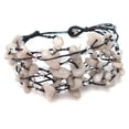 thumbnail image 1 of Cascading White Howlite Stone Cluster on Cotton Rope Layered Bracelet, 1 of 4