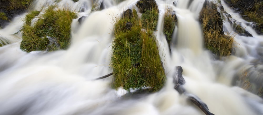 Cascading stream Torres Del Paine National Park Chile Canvas Art - Panoramic Images (27 x 9)
