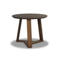 thumbnail image 1 of Cascais 36" Round Table with Japandi Base, Solid Wood with a Brown Oak Finish, 1 of 6