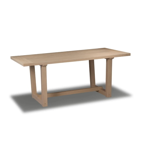 Grain Wood Furniture Cascais 72" Rectangular Table with Industrial Base in Blonde Oak Top and Base