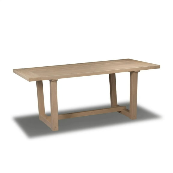 Grain Wood Furniture Cascais 72" Rectangular Table with Industrial Base in Blonde Oak Top and Base