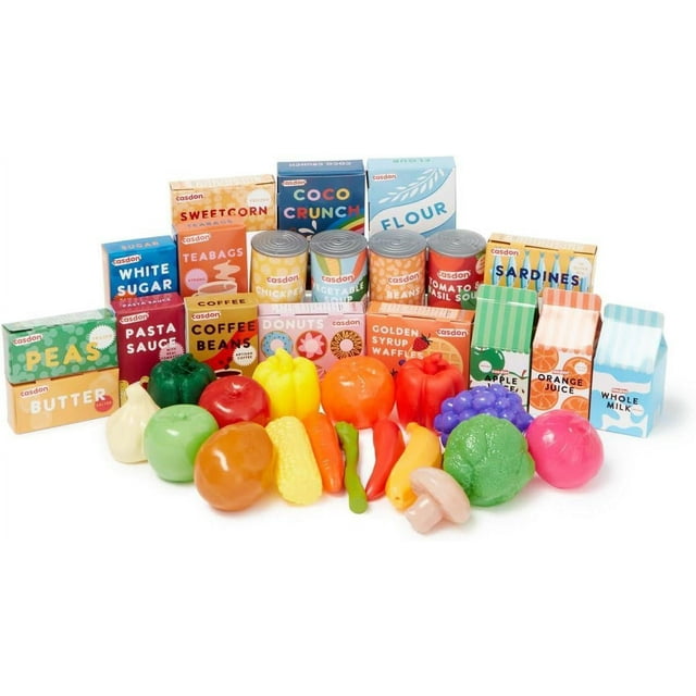 Casdon Children's Toy GROCERY SHOPPING FOOD SET