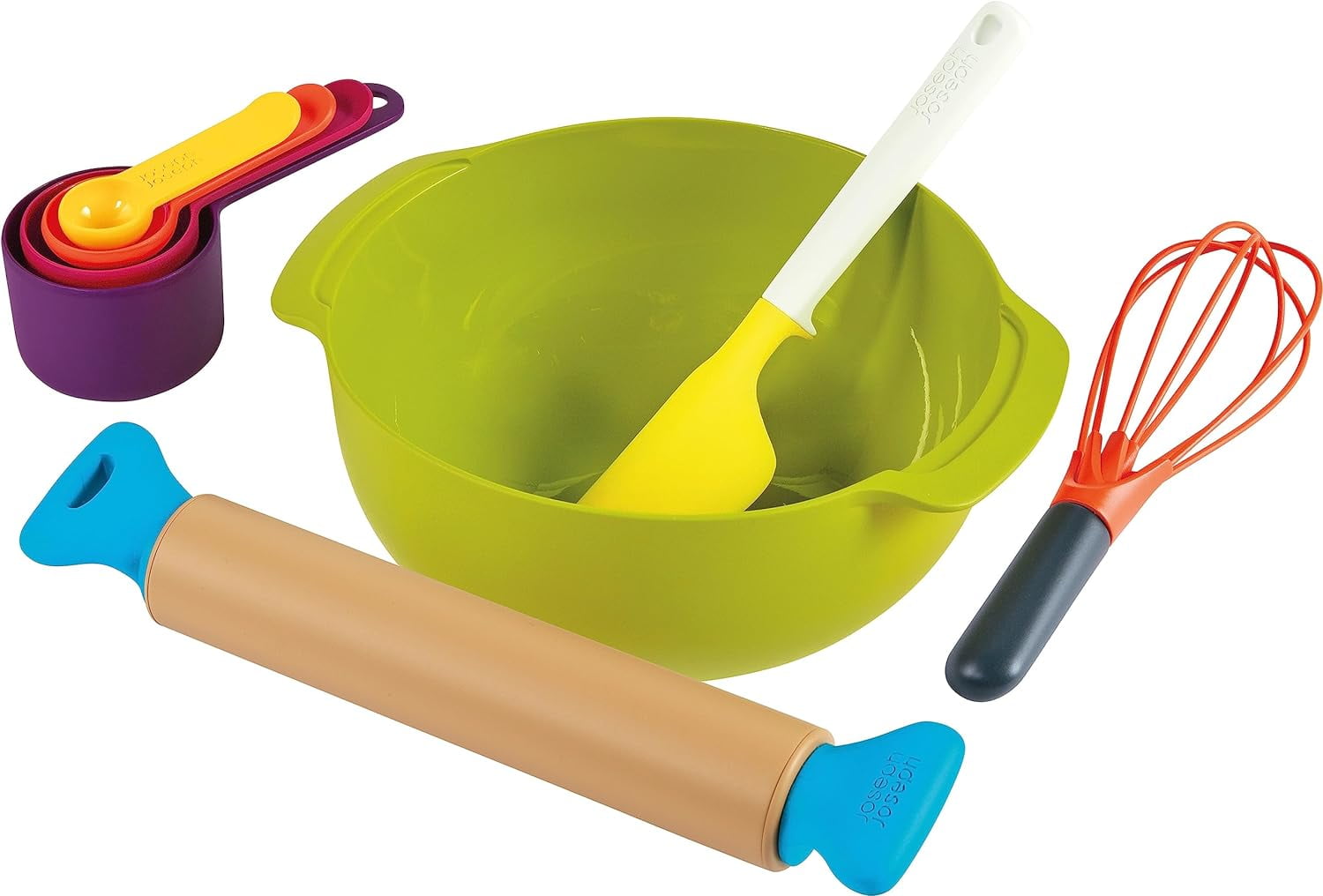 Casdon Joseph Joseph Bake , Toy Kitchen Baking Set for Children Aged 3 Years & Up , Includes Moving Rolling Pin for Imaginative Play!