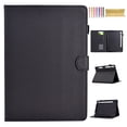 thumbnail image 1 of Case for 11.0" Samsung Galaxy  Tab S9 2023/S8 2022/S7 2020, Carbon Fiber Texture PU Leather Multi-Angle Viewing Stand Shockproof Flip Case with Card Slots Magnetic Clasp, Black, 1 of 6