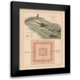 thumbnail image 1 of Case 12x14 Black Modern Framed Museum Art Print Titled - Solomons Temple Court Israel - Case 1878, 1 of 5