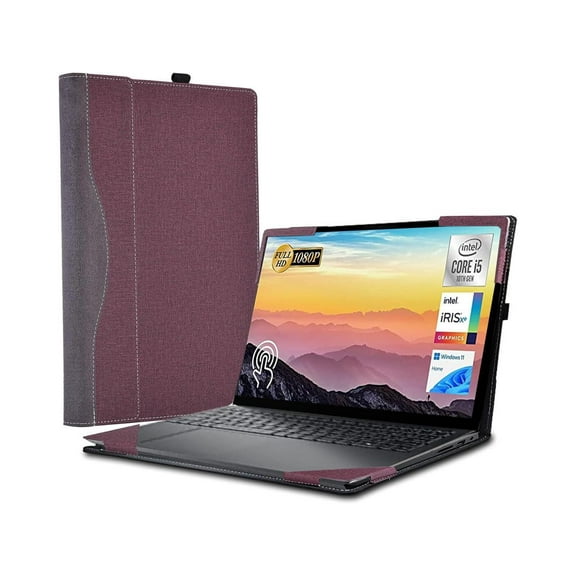 Case for 15.6 inch Dell Inspiron 15 3000/3535/3530/3520/3510/3510/3515/3511 and Vostro 15 3530 3520 3510 3515 Laptop Cover Computer Drop Protection PU Leather Case Notebook Sleeve