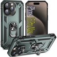 thumbnail image 1 of Case for 15 Pro Max Case for iPhone 15 Pro Max Phone Case,with Kickstand Ring,[Military Grade Drop Protection] Shockproof Protective Phone Cover,for iPhone 15 Pro Max Case Green, 1 of 12