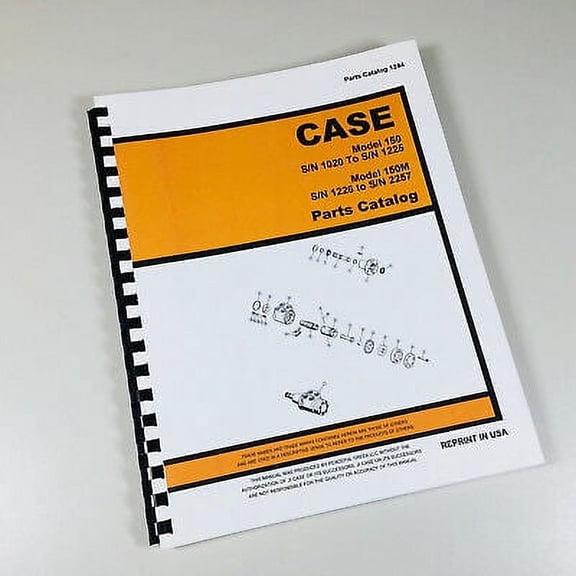 Case 150 150M Uni Loader Parts Manual Catalog Skid Steer Assembly Exploded Views