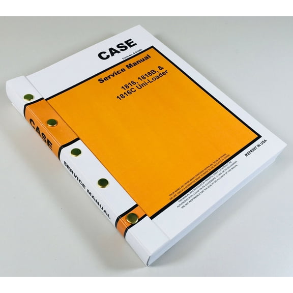 Case 1816 1816B 1816C Uni-Loader Skidsteer Service Repair Manual Technical Shop