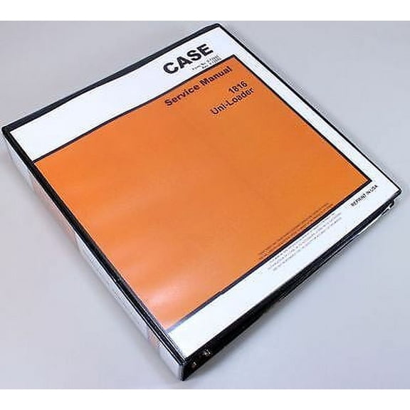 Case 1816 Uni Loader Skid Steer Service Technical Manual Repair Shop In Binder
