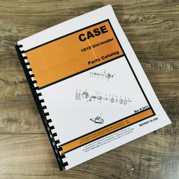 Case 1818 Uni Loader Parts Manual Catalog Skid Steer Assembly Exploded Views