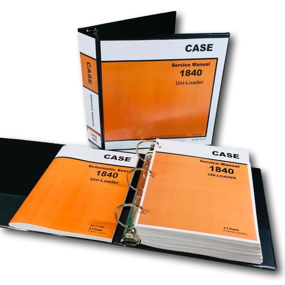 Case 1840 Uni-Loader Skid Steer Service Repair Schematics Manual Shop Book Set