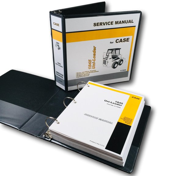 Case 1845 Uni-Loader Skid Steer Service Technical Manual Repair Shop In Binder