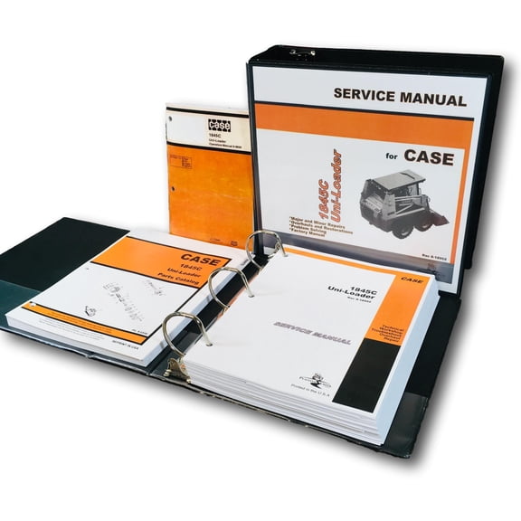 Case 1845C Uni-Loader Skid Steer Service Parts Operators Manual