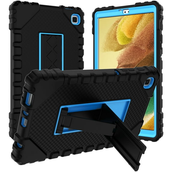 Case for 2021 Samsung Galaxy Tab A7 Lite (8.7 Inch), Model SM-T220/SM-T225/SM-T227 Case, Shockproof Protective Rugged Case with Kickstand, Lightweight Cover for Kids (Blue Black)