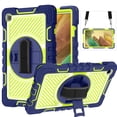 thumbnail image 1 of Case for 2021 Samsung Tab A7 Lite 8.7", Galaxy Tab A7 Lite Case (8.7 Inch Model SM-T220), Cute Kickstand Case with Hand/Shoulder Strap, Plastic/Silicone Hard Rugged Cover,Dark Blue + Black, 1 of 7