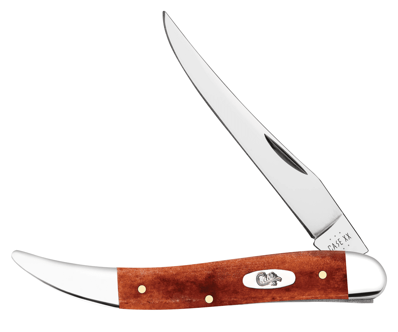 Case 28910 Smooth Chestnut Bone  Medium Texas Toothpick (610094 SS)
