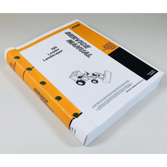 Case 380 380Ll Loader Landscaper Tractor Backhoe Service Repair Manual Shop