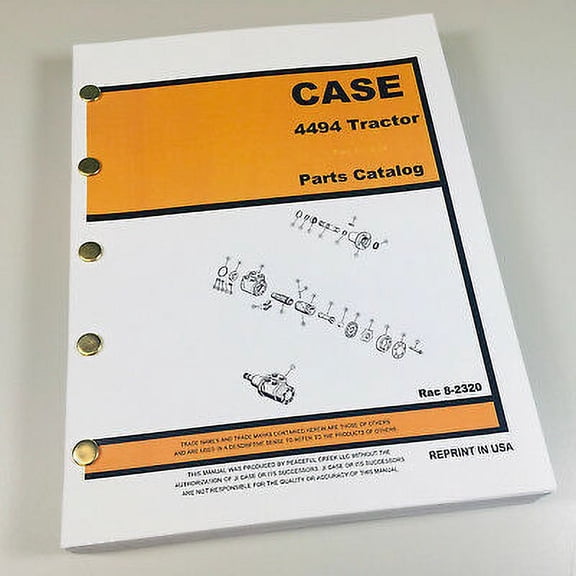 Case 4494 Tractor Parts Manual Catalog