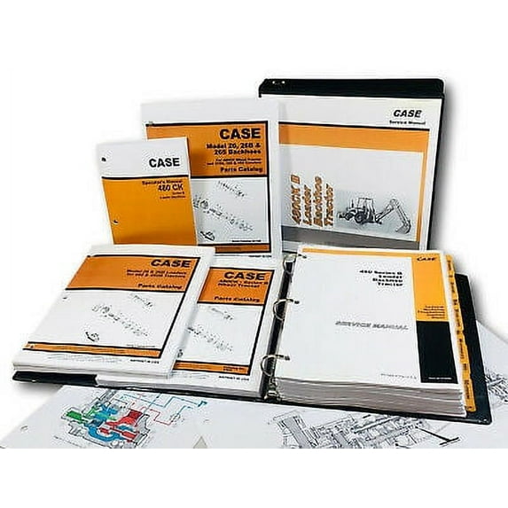 Case 480B/480 Ck B Tractor Loader Backhoe Master Operators Service Parts Manuals